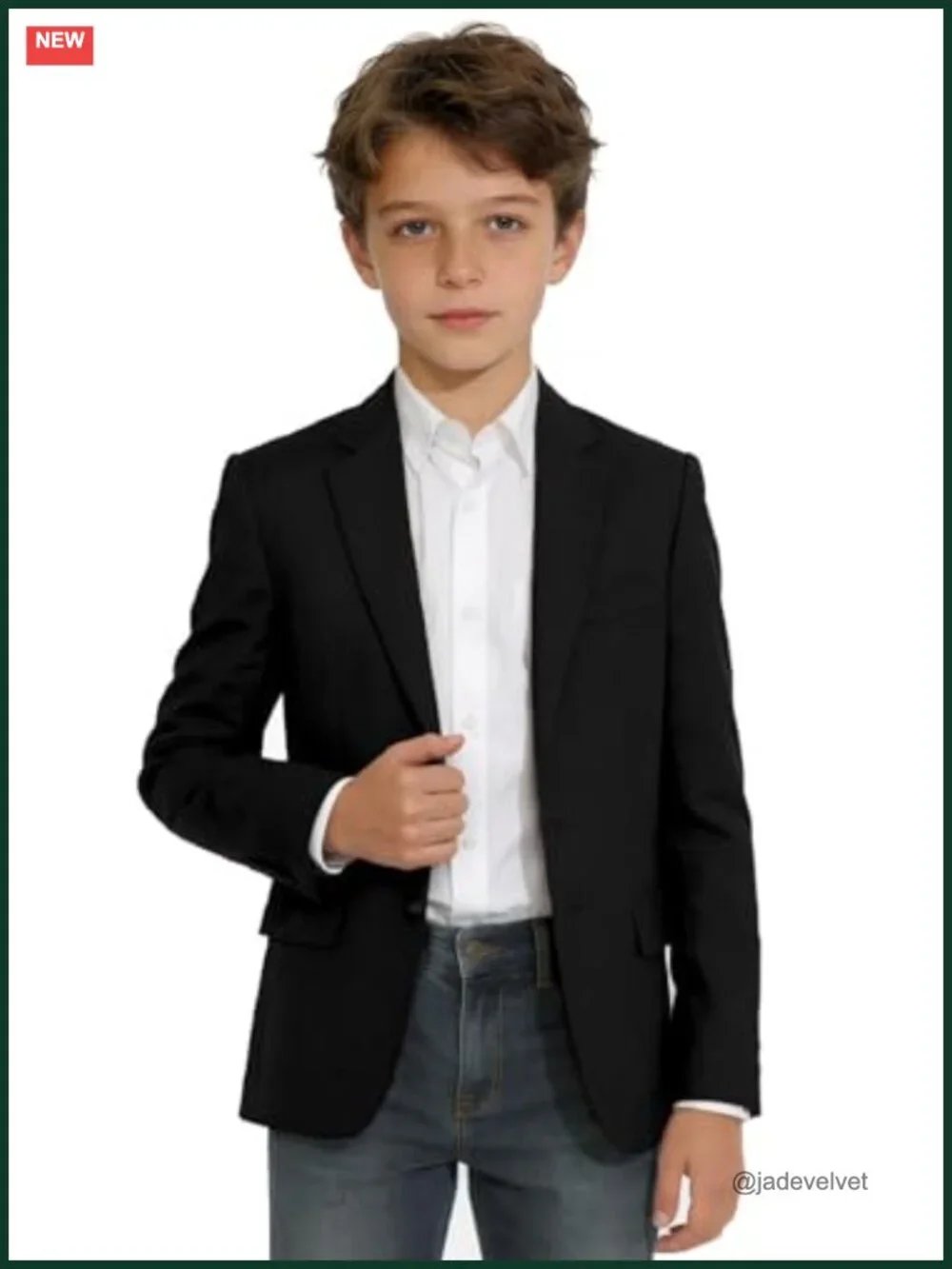 Boys Slim Fit Sport Coat Blazer Jacket Formal Wedding Suit